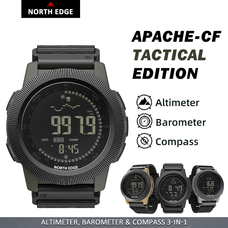 Altimeter Compass Watch - NORTH EDGE APACHE-CF Erkek Dijital Saat,